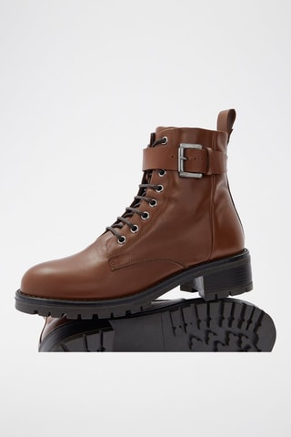 Botines de piel Menia - Marrón