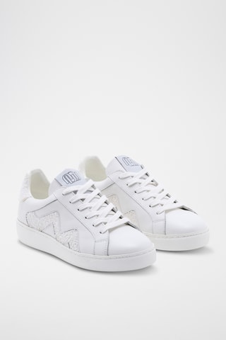 Zapatillas de piel bovina Clelia - Blanco
