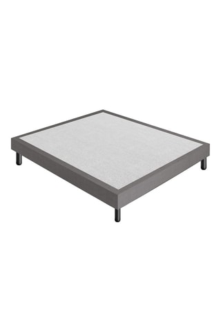 Somier tapizado de madera Sommy - Gris claro