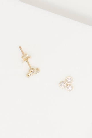 Puces Tres Or jaune et diamants