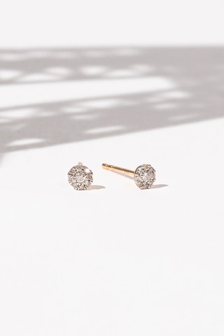 Puces Idylle - Or jaune et diamants