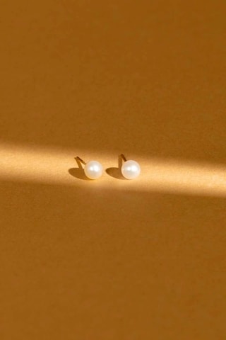 Puces My Pearl - Or jaune et perles de culture d’eau douce