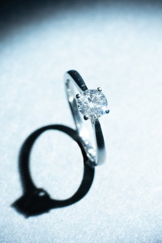 Verlovingsring Impérial Witgoud en Diamant