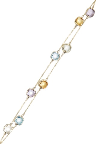 Bracelet Pépites multicolores - Or jaune, topazes, améthystes, citrines et quartz