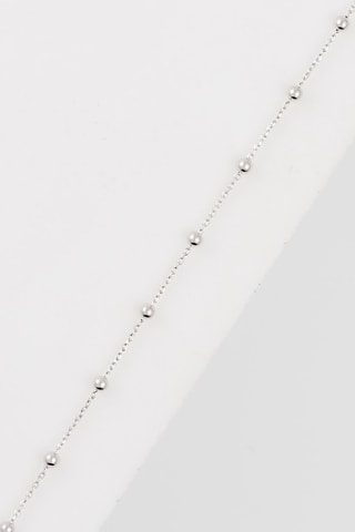 Bracelet chaîne boules - Or blanc