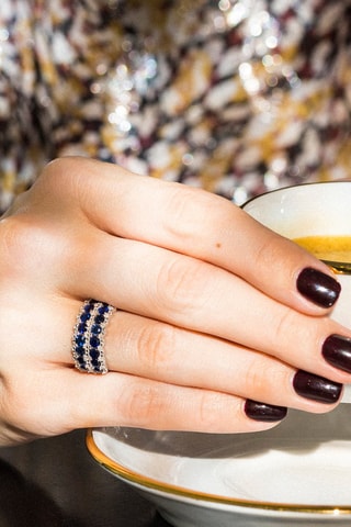 Ring Salma Witgoud, Diamanten en Saffieren