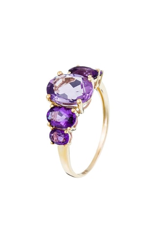 Bague Violet Hill - Geelgoud en Amethisten