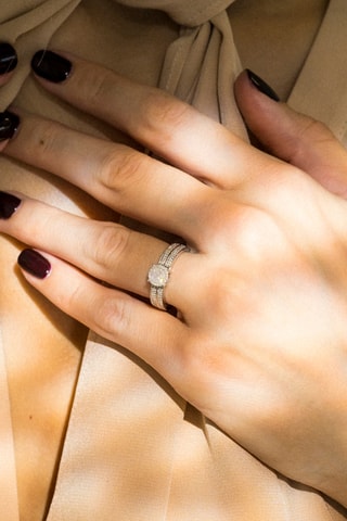 Trouwring Toi Que J'aime Witgoud en Diamanten