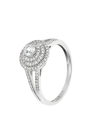 Ring Darwin  Witgoud, Diamanten en Topaas
