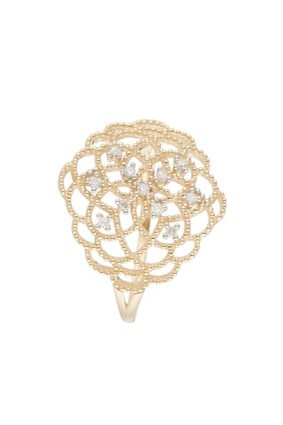 Bague Dentelle - Or jaune et diamants