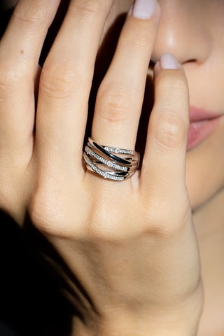 Ring Méli-mélo Scintillant Witgoud en Diamanten