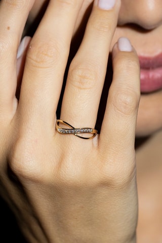 Bague Liée - Or blanc et diamants