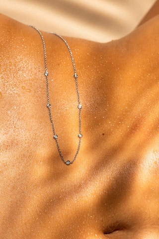 Collier Sunshine Or blanc et diamants