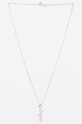 Pendentif 4 cœurs - Or blanc et diamants