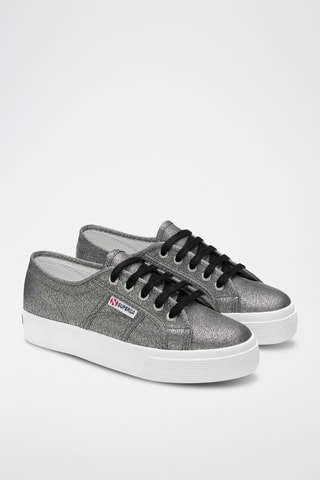 Zapatillas con plataforma 2730-LAME - Gris