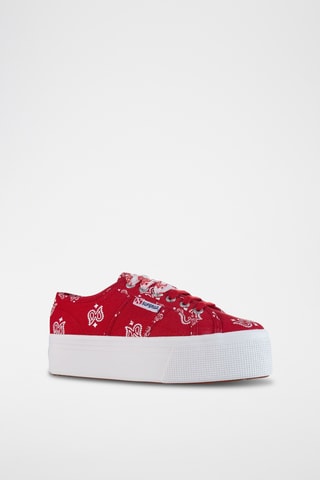 Zapatillas con plataforma 2790-BANDANA - Rojo