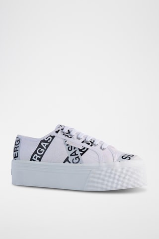 Zapatillas con plataforma 2790-LETTERING TAPE JELLY - Blanco