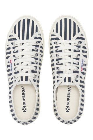 Zapatillas con plataforma 2740 STRIPES PRINT - Blanco