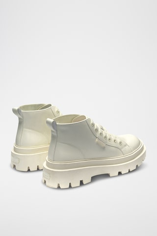 Zapatillas altas de piel 3052 ALPINA NAPPA - Blanco roto