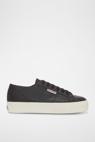 Zapatillas de piel con plataforma 2740 PLATFORM NAPPA - Negro