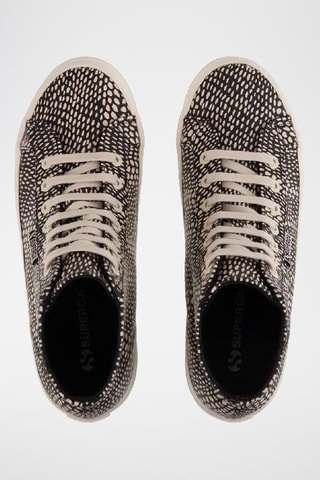 Zapatillas altas 2341-ALPINA FAUX REPTILE - Negro