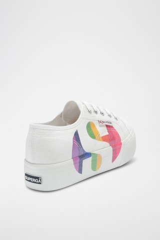 Zapatillas con plataforma 2790-COTWPRINTEDLOGOGLITT - Blanco