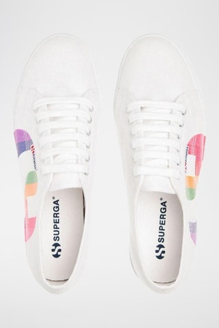 Zapatillas con plataforma 2790-COTWPRINTEDLOGOGLITT - Blanco