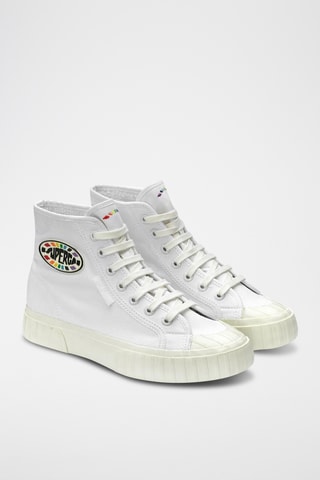 Zapatillas altas 2696-STRIPE MULTICOLOR LO - Blanco