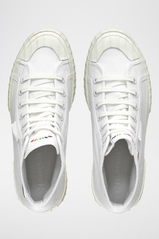 Zapatillas altas 2696-STRIPE MULTICOLOR LO - Blanco