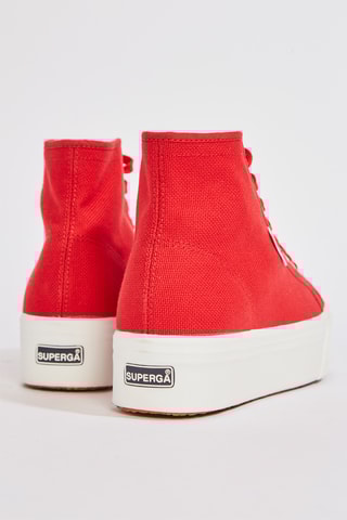 Tenis altos con plataforma - Rojo