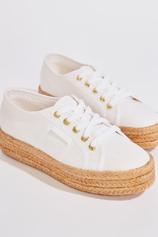 Tenis con plataforma - Blanco