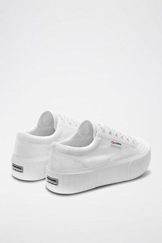 Tenis con plataforma 2631 STRIPE PLATFORM - Blanco