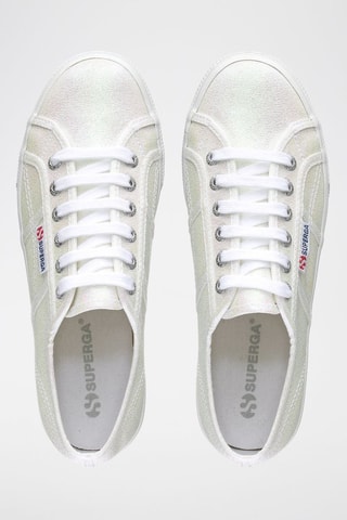 Tenis con plataforma 2790 LAME - Blanco