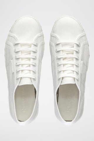 Tenis con plataforma 2790 SHINY 3D LETTERING - Blanco