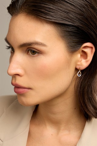 Orecchini - Oro giallo 18 kt, zaffiro e diamanti