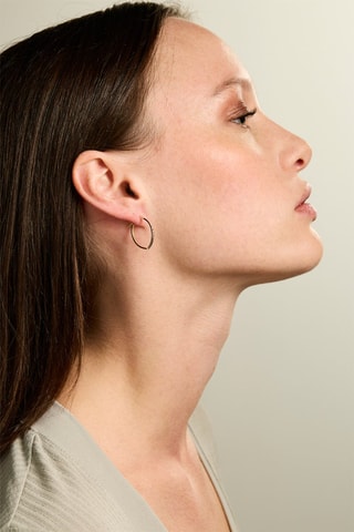 Orecchini a cerchio - Oro giallo e oro bianco