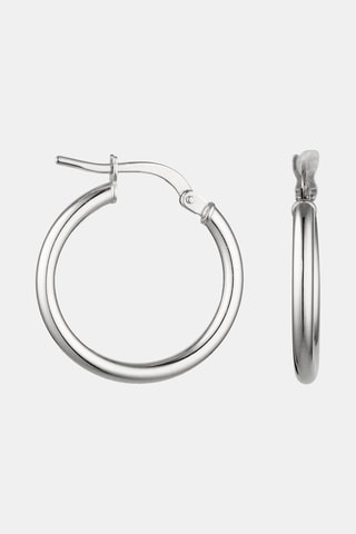 Orecchini a cerchio - Oro bianco 18 kt