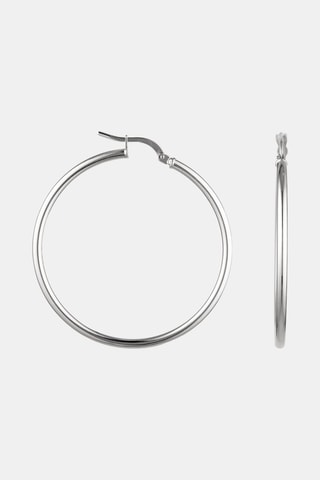 Orecchini a cerchio - Oro bianco 18 kt