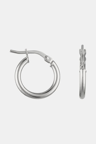 Orecchini a cerchio - Oro bianco 18 kt