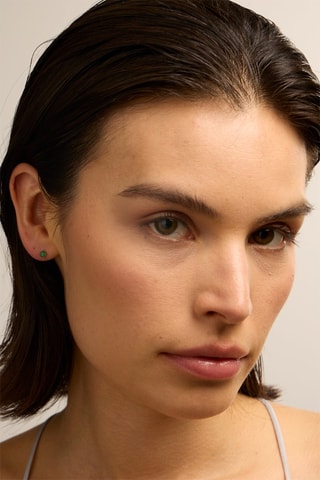 Orecchini - Oro giallo 18 kt e smeraldo