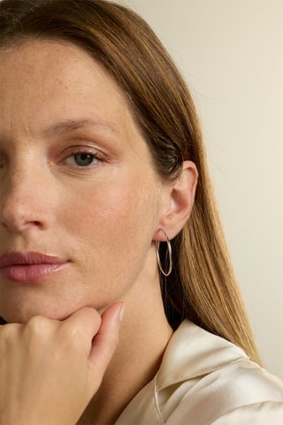 Orecchini a cerchio - Oro bianco