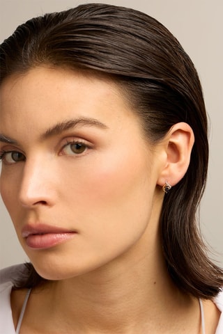 Orecchini - Oro giallo 18 kt, zaffiri e diamanti