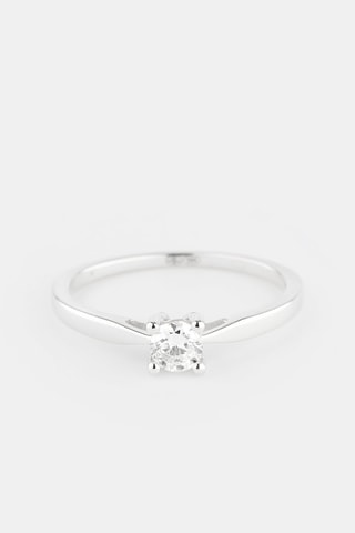 Solitario - Oro bianco e diamante