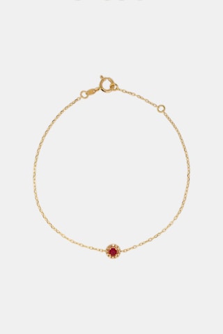 Bracciale - Oro giallo 18 kt, rubino e diamanti