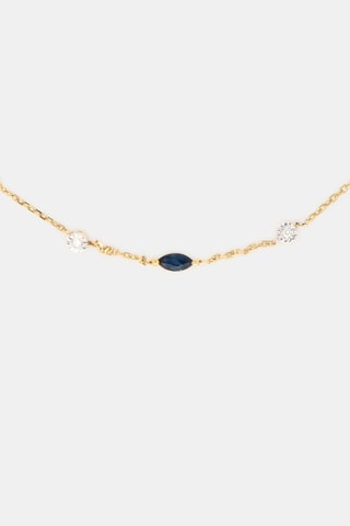 Bracciale - Oro giallo 18 kt, zaffiri e diamanti