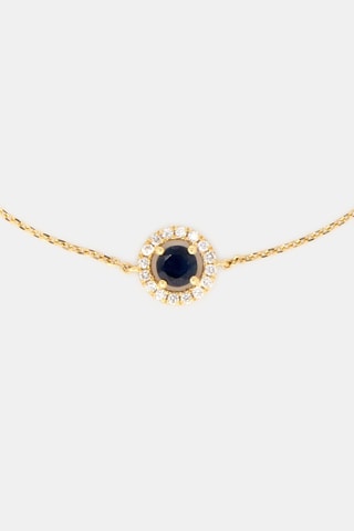 Bracciale - Oro giallo 18 kt, zaffiro e diamanti