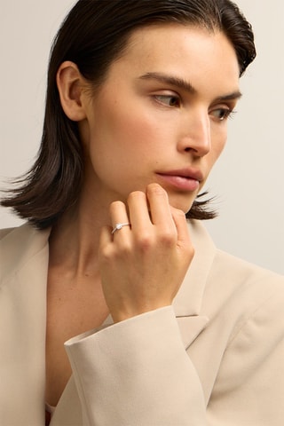 Anello - Oro bianco 18 kt e diamanti