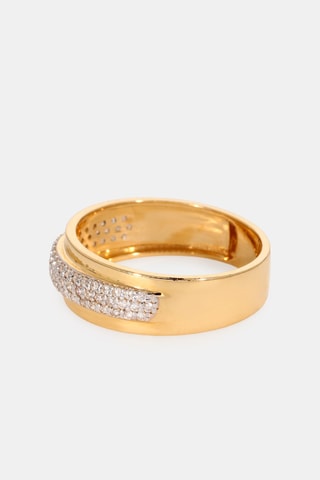 Anello - Oro giallo 18 kt e diamanti