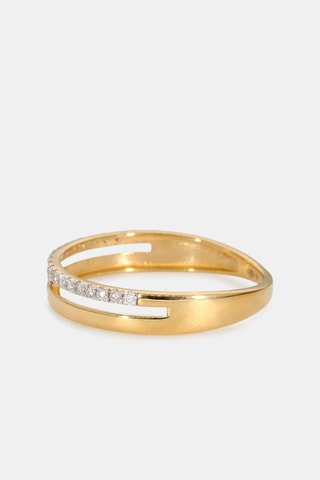 Anello - Oro giallo 18 kt e diamanti