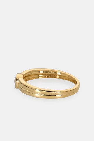 Anello - Oro giallo 18 kt e topazio